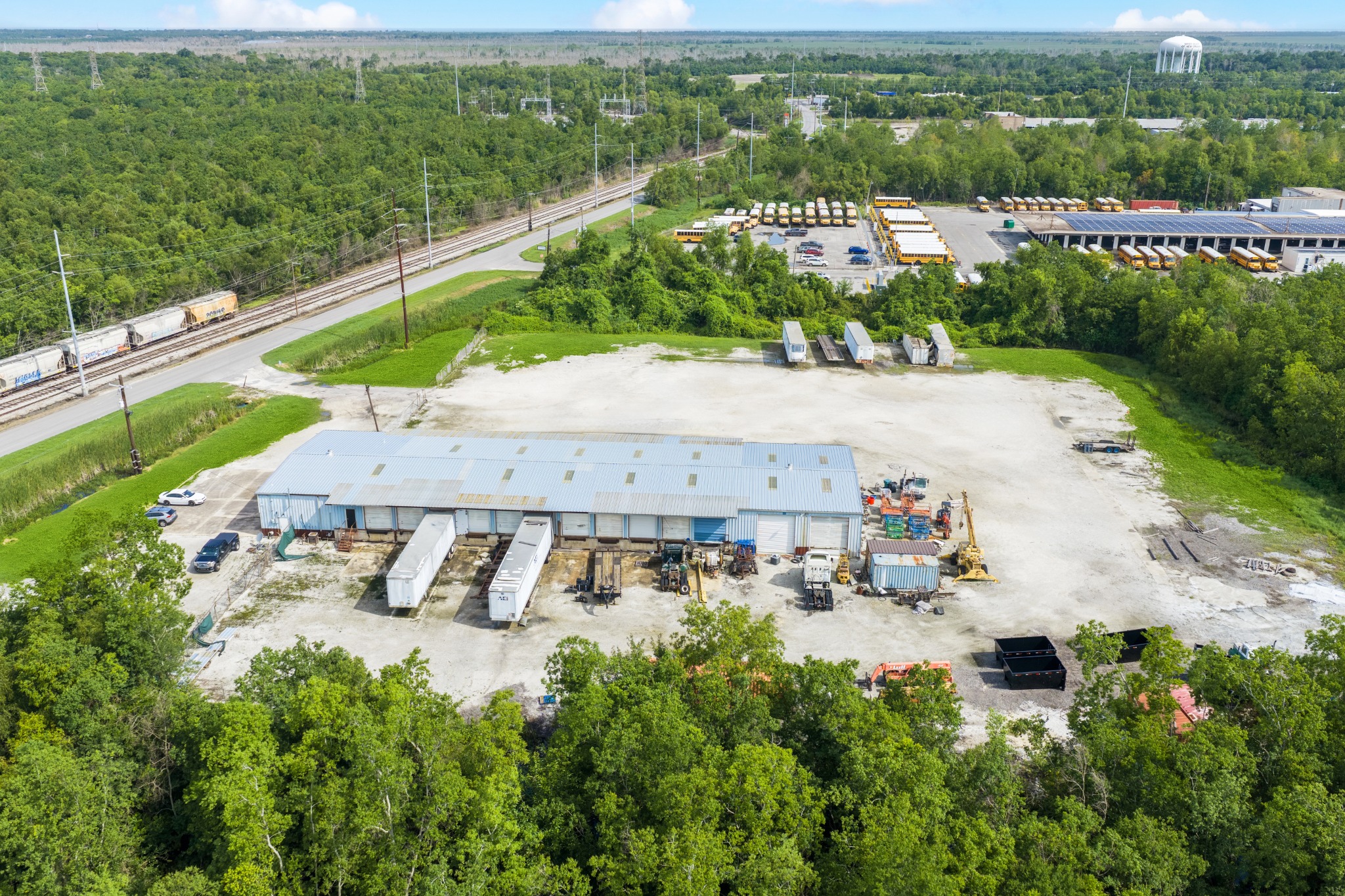 Industrial warehouse and equipment yard